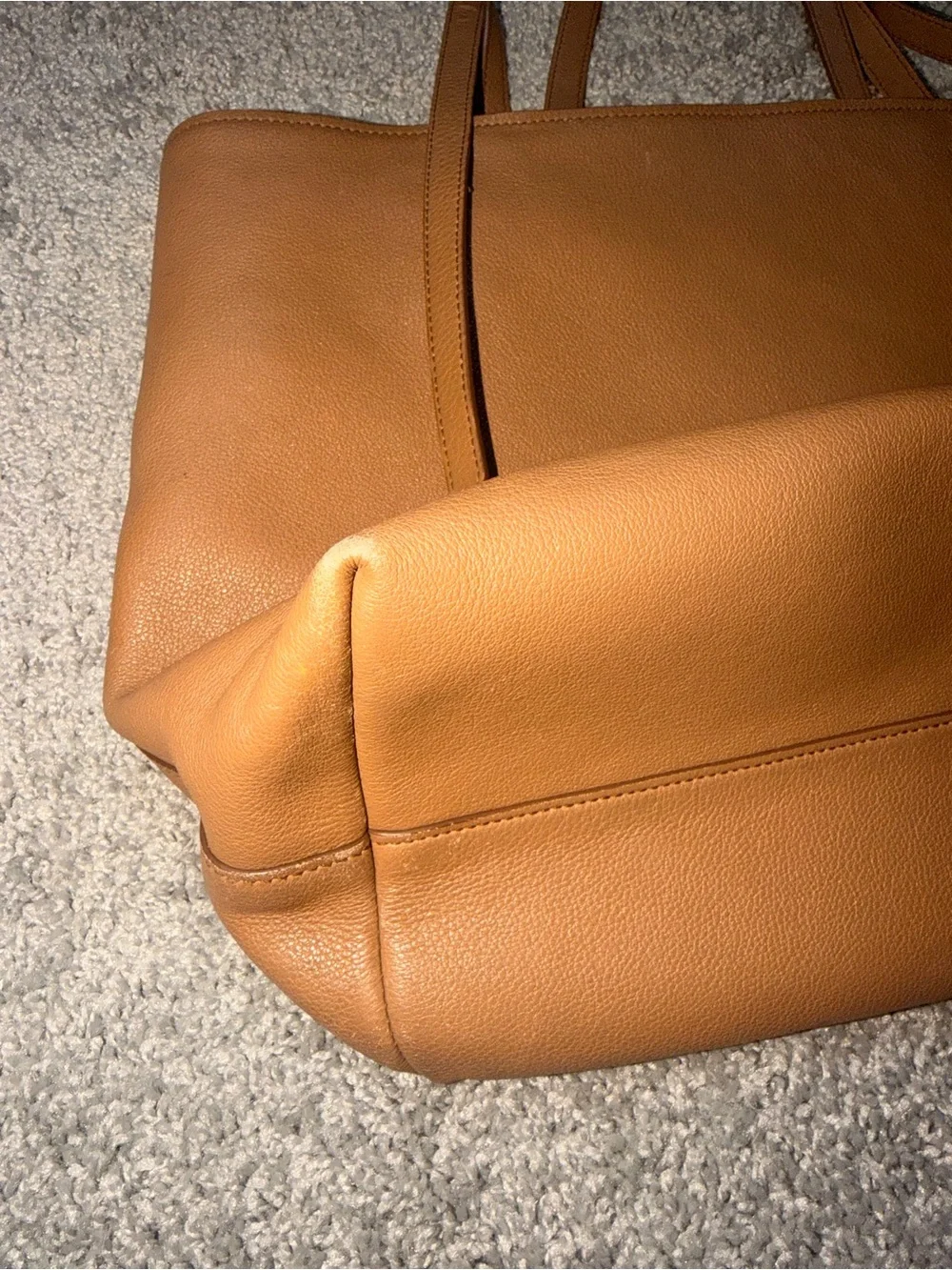 Vitello Daino Leather Vitello Daino Front Pocket Tote
